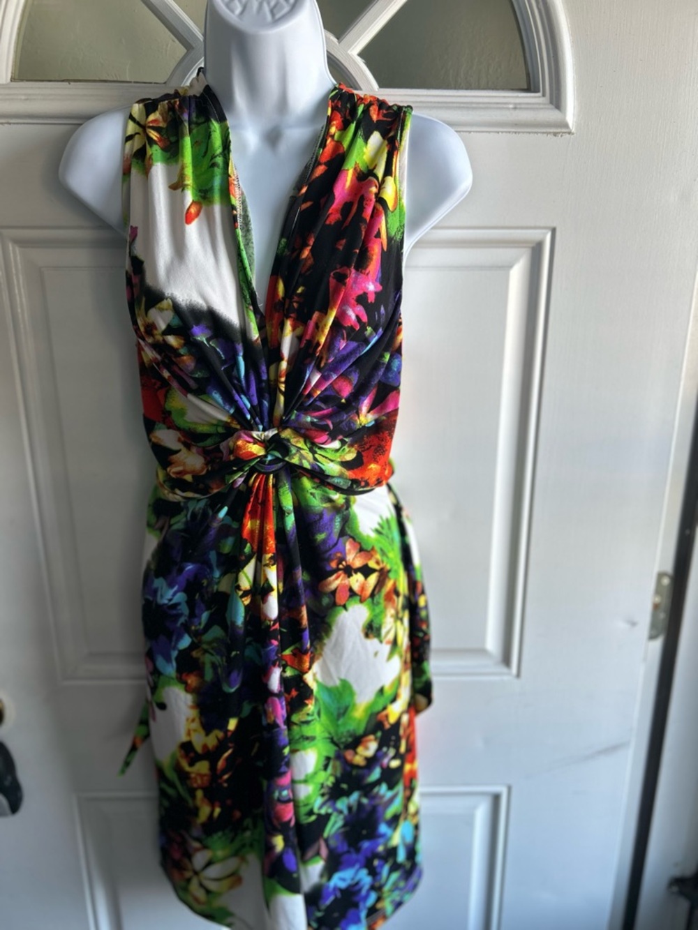 VENUS Multicolor Floral Twist-Front Dress - DB1 Slize Medium